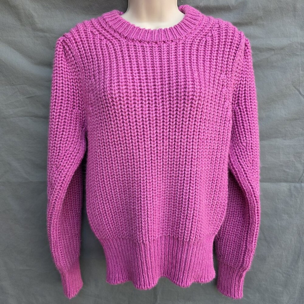 Isabel Marant Etoile Sz 36 I 4 Pink Pleane Sweater Puff Sleeves Jumper Wool